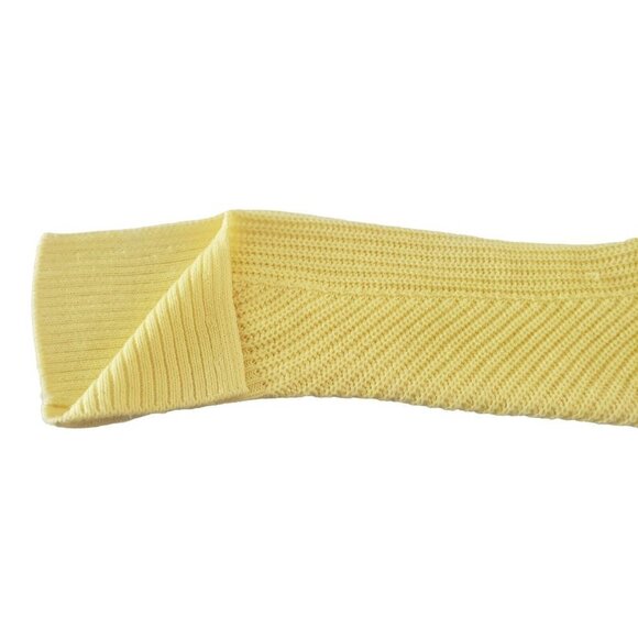 WORKSHOP REPUBLIC CLOTHING KNIT YELLOW SPLIT LONG SLEEVE SWEATER SIZE LARGE - Picture 7 of 7